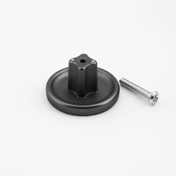 Tek Vidalı Çizgili Lüks Füme Renk Düğme Metal Kulp Çekmece Mobilya Mutfak Dolabı Dolap Kulbu Kulplar - Resim 5