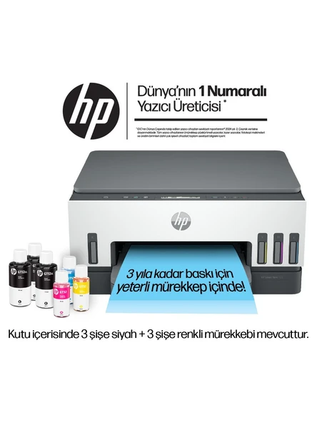 HP Smart Tank 720 All-in-One Yazıcı, Baskı, Tarama, Kopyalama, Kablosuz, 6UU46A