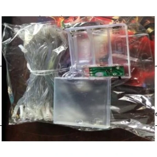 10m 60 Led Gün ışığı 2 Kademeli Şeffaf Kablo Pilli - 2