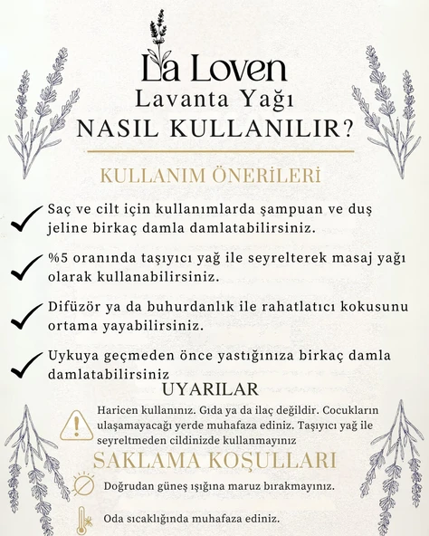 LaLoven Lavanta Yağı %100 Doğal ve Saf 20 ml - 6