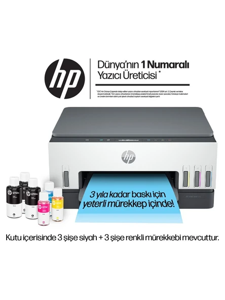 HP Smart Tank 670 All-in-One Yazıcı, Baskı, Tarama, Kopyalama, Kablosuz, 6UU48A
