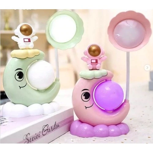 Çocuk Odası Ay ve Astronot Desenli Gece Lambası - 4