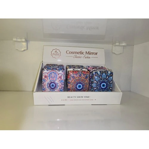 12 li Büyüteçli Dikdörtgen Cep Aynası - 2