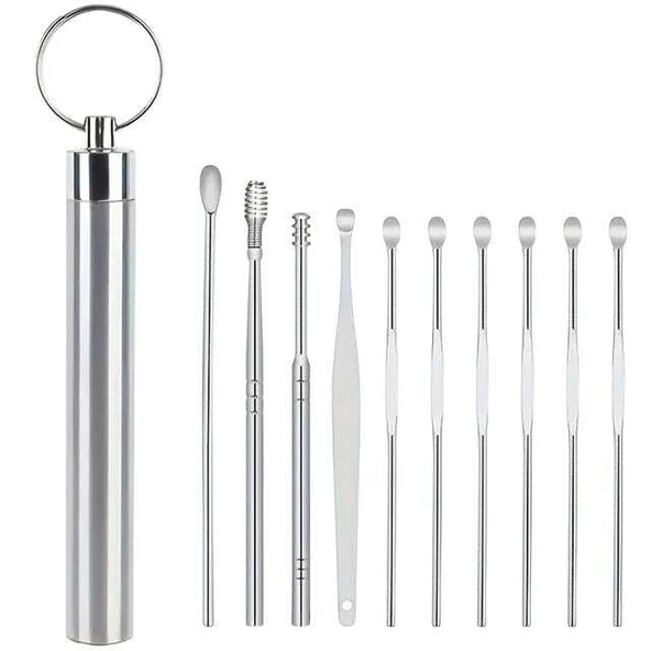 Sunup SN-27132 Paslanmaz Çelik 10'lu Kulak Temizleme Seti ürün görseli 1