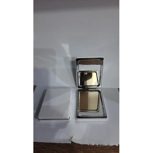 Beyaz Renk Büyüteçli Cep Aynası Dikdörtgen - 2