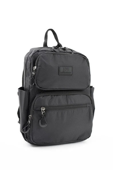 571 collections Ultra Hafif Şik ve Su Geçirmez Orta Boy Sırt Çantası Siyah Model: (571-13-9D) - Resim 4