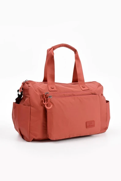 571 collections Ultra Hafif Şik ve Su Geçirmez Büyük Boy Omuz, El Seyahat Çantası kiremit Model: (571-13-9G) - Resim 4