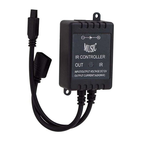 Powermaster IR Kontrol Kumandalı Renk Değiştiren Müziğe Sese Duyarlı Rgb Led Kontrol Cihazı ürün görseli