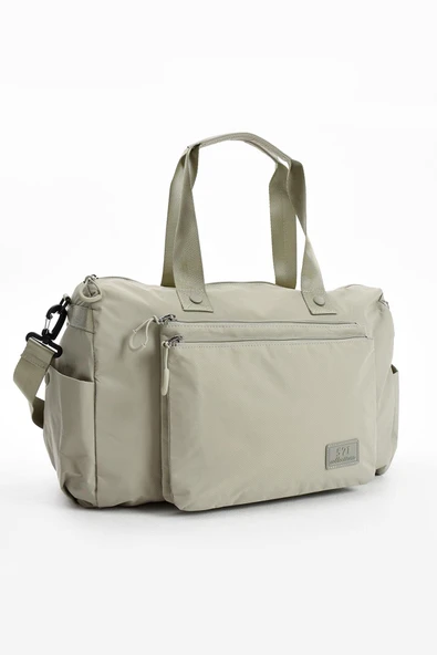 571 collections Ultra Hafif Şik ve Su Geçirmez Büyük Boy Omuz, El Seyahat Çantası Vizon Model: (571-13-9G) - Resim 4