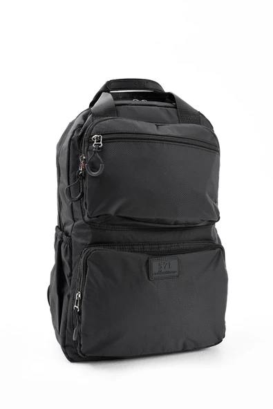 571 collections Ultra Hafif Şik ve Su Geçirmez Orta Boy Sırt Çantası Siyah Model: (571-13-9F) - Resim 4