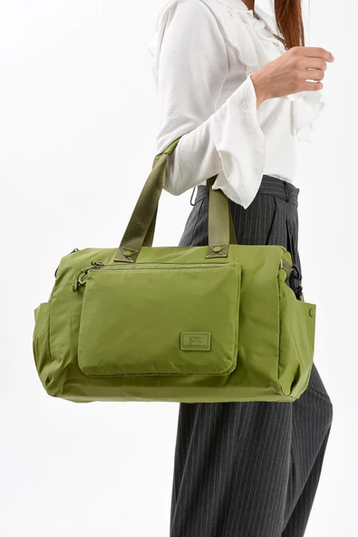 571 collections Ultra Hafif Şik ve Su Geçirmez Büyük Boy Omuz, El Seyahat Çantası Yeşil Model: (571-13-9G) ürün görseli 1