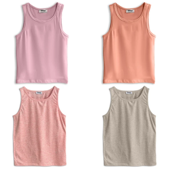 Yohannes Club, Kız Çocuk, Pamuklu Boxer&Atlet, Alt-Üst, (3 Çift ve 4 Çift Takım seçenekli) - Resim 2