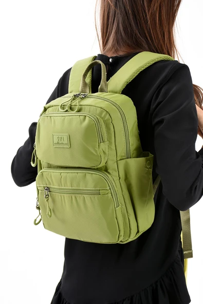 571 collections Ultra Hafif Şik ve Su Geçirmez Orta Boy Sırt Çantası Yeşil Model: (571-13-9D) - Resim 3