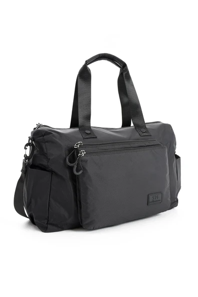 571 collections Ultra Hafif Şik ve Su Geçirmez Büyük Boy Omuz, El Seyahat Çantası Siyah Model: (571-13-9G) - Resim 4