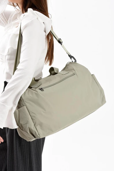 571 collections Ultra Hafif Şik ve Su Geçirmez Büyük Boy Omuz, El Seyahat Çantası Vizon Model: (571-13-9G) - Resim 3