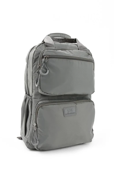 571 collections Ultra Hafif Şik ve Su Geçirmez Orta Boy Sırt Çantası Gri Model: (571-13-9F) - Resim 4