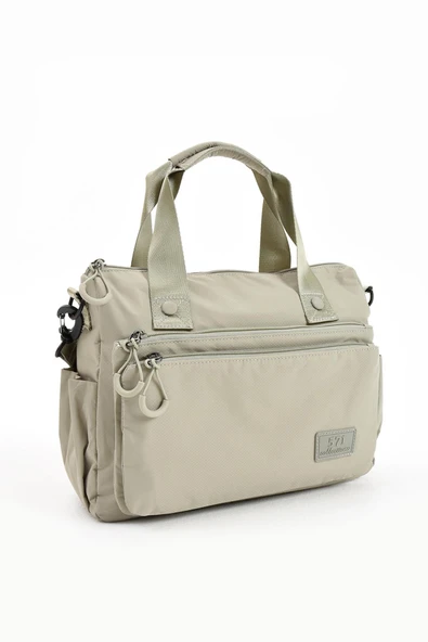 571 collections Ultra Hafif Şik ve Su Geçirmez Orta Boy Omuz,El Çantası Vizon Model: (571-13-9L) - Resim 4