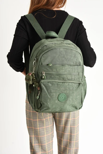 571 collections Ultra Hafif Orta Boy Sırt Çantası  Çok Cepli Unisex Yeşil (Model: 571-4B) - Resim 3