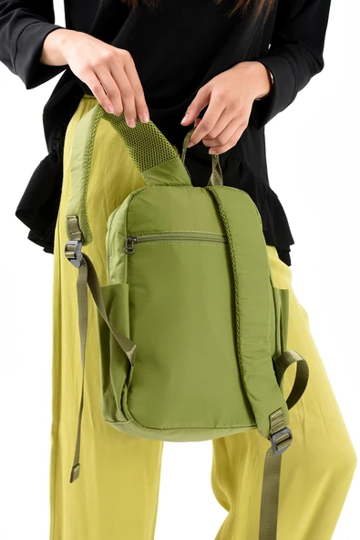 571 collections Ultra Hafif Şik ve Su Geçirmez Orta Boy Sırt Çantası Yeşil Model: (571-13-9D) - Resim 2
