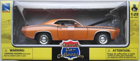Newray 1/24 1970 Plymouth CUDA Model Araba - Resim 3