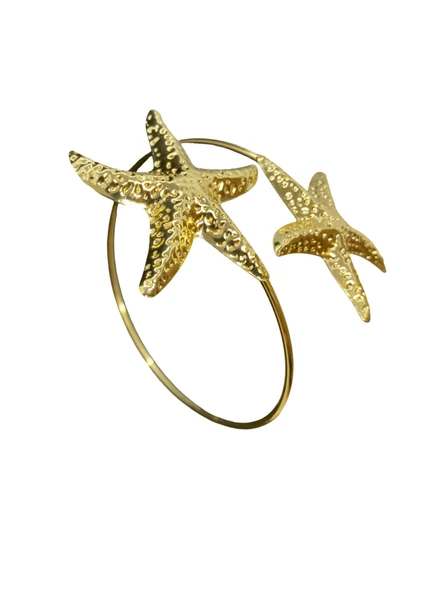 Altın Kaplama Denizyıldızı Model Pazu Bilekliği Kadın Bijuteri Takı Yazlık ve Bohem Kol Aksesuarı ürün görseli 1