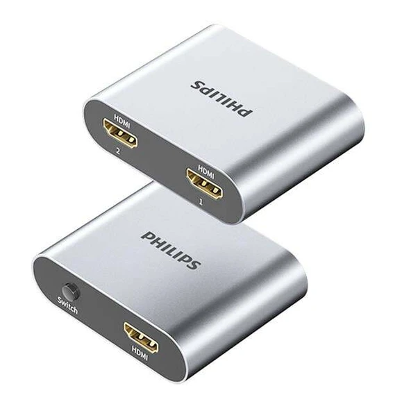 Philips SWR9101A/93 4K HDMI Çift Yönlü Anahtar 2 Giriş - 1 Çıkış Yüksek Çözünürlüklü HDMI Switch ürün görseli 1