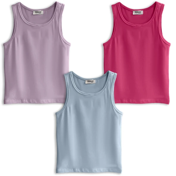 Yohannes Club, Kız Çocuk, Pamuklu Boxer&Atlet, Alt-Üst, (3 Çift ve 4 Çift Takım seçenekli) - Resim 5