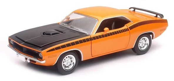 Newray 1/24 1970 Plymouth CUDA Model Araba - Resim 2