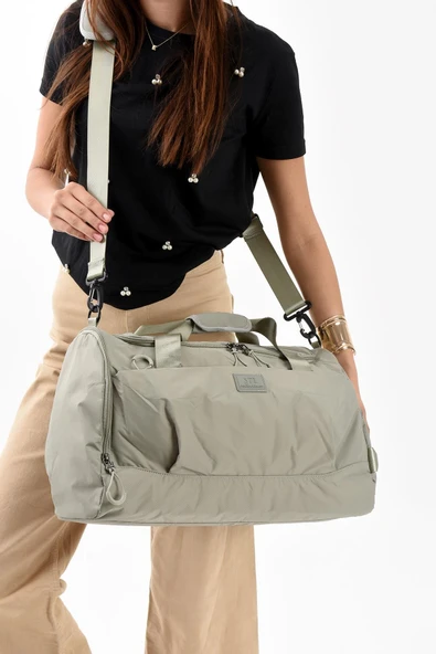 571 collections Ultra Hafif Şik ve Su Geçirmez Büyük Boy Omuz, El Seyahat Çantası Vizon Model: (571-13-9H) - Resim 3