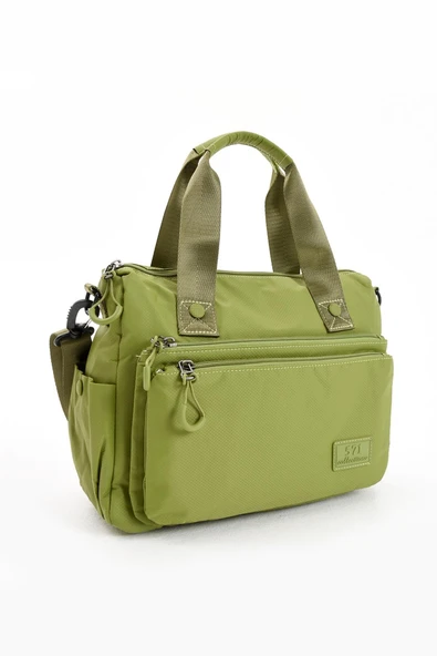 571 collections Ultra Hafif Şik ve Su Geçirmez Orta Boy Omuz,El Çantası Yeşil Model: (571-13-9L) - Resim 4
