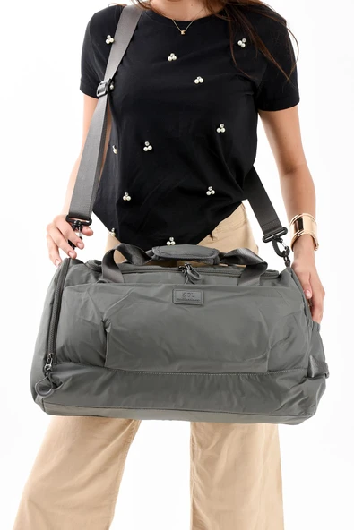 571 collections Ultra Hafif Şik ve Su Geçirmez Büyük Boy Omuz, El Seyahat Çantası Gri Model: (571-13-9H) - Resim 3