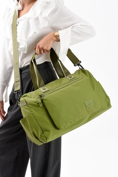 571 collections Ultra Hafif Şik ve Su Geçirmez Büyük Boy Omuz, El Seyahat Çantası Yeşil Model: (571-13-9G) - Resim 3