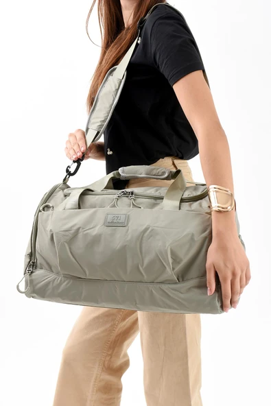 571 collections Ultra Hafif Şik ve Su Geçirmez Büyük Boy Omuz, El Seyahat Çantası Vizon Model: (571-13-9H) - Resim 2