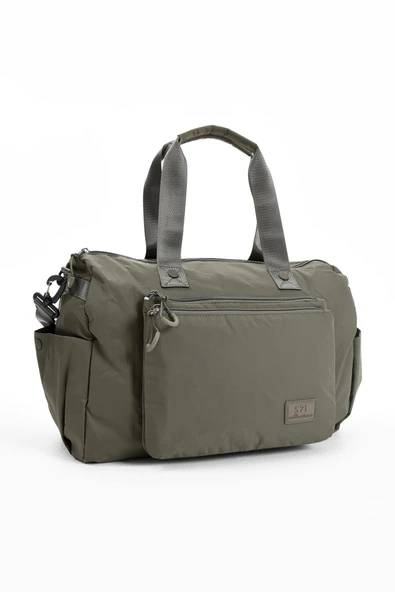 571 collections Ultra Hafif Şik ve Su Geçirmez Büyük Boy Omuz, El Seyahat Çantası Haki Yeşil Model: (571-13-9G) - Resim 4