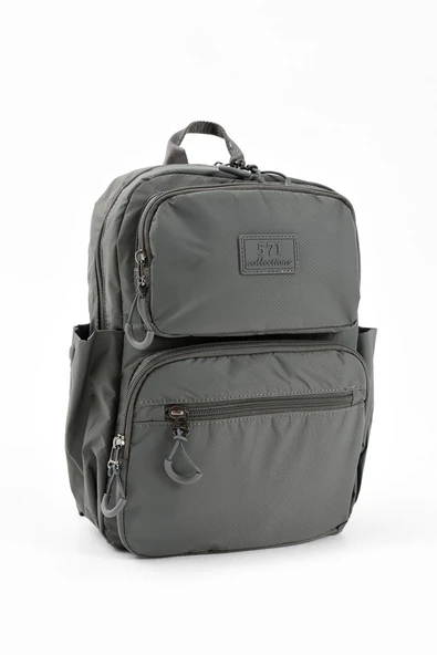 571 collections Ultra Hafif Çok Bölmeli Orta Boy Sırt Çantası(Su Geçirmez, Notebook, Laptop) Gri Model: (571-13-9D) - Resim 4