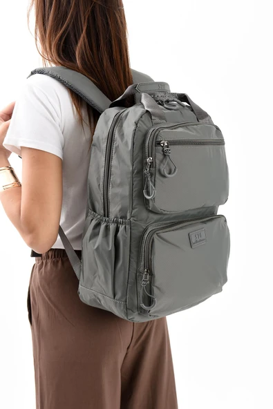 571 collections Ultra Hafif Şik ve Su Geçirmez Orta Boy Sırt Çantası Gri Model: (571-13-9F) ürün görseli