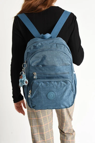 571 collections Ultra Hafif Orta Boy Sırt Çantası  Çok Cepli Unisex Mavi (Model: 571-4B) ürün görseli