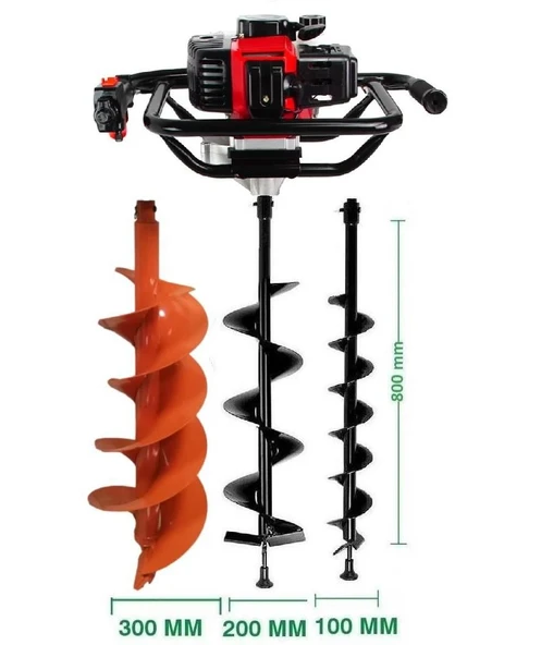 Gardenpro TKDZ-03/52 Toprak Burgu Makinası Set-2 ürün görseli 1
