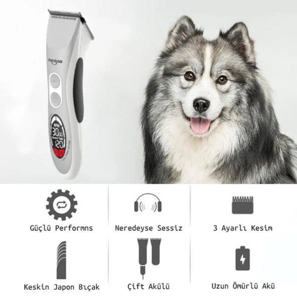 Evcil Havyan Pet Köpek Kedi Kırkma Çift Akülü Traş Makinesi CAC-868 ürün görseli