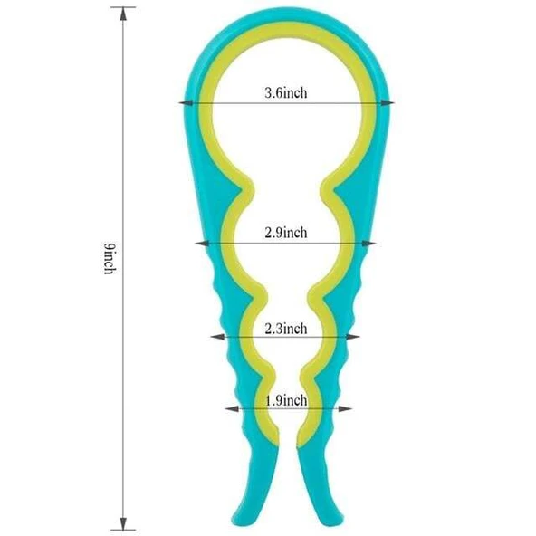 Sunup SN-14653 Silikon 4 Farklı Boy Kapak Kavanoz Açıcı - Resim 3