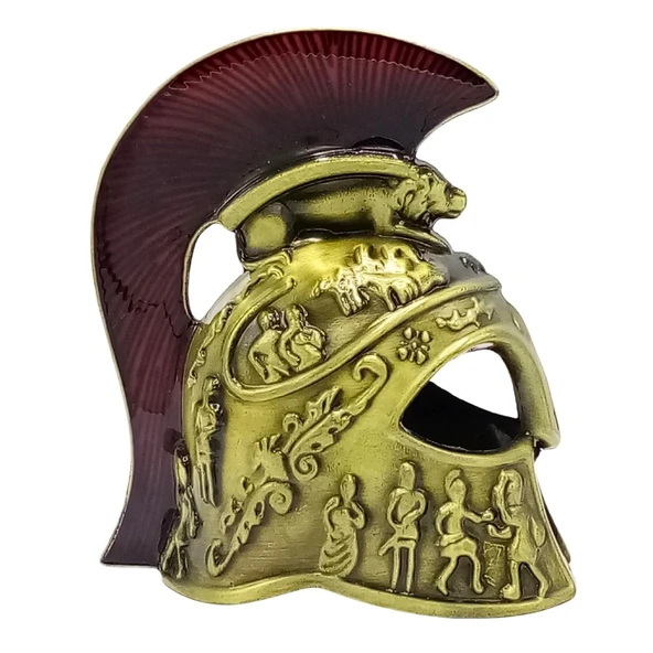 Metal Gold Leonidas Sparta Miğferi Biblo 10 cm - Resim 2