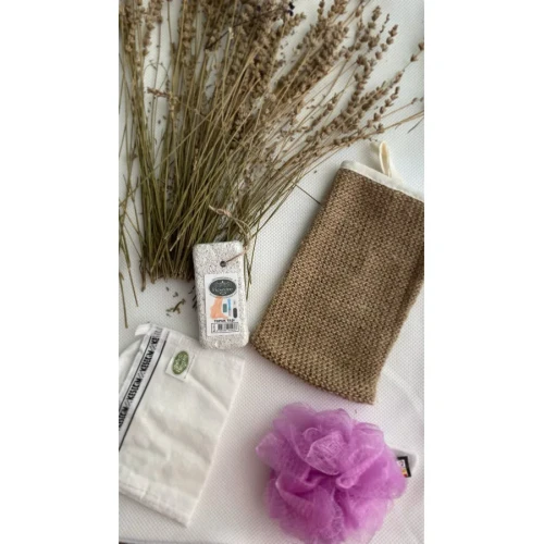 Doğal 4 Lü Banyo Hamam Seti - Resim 4