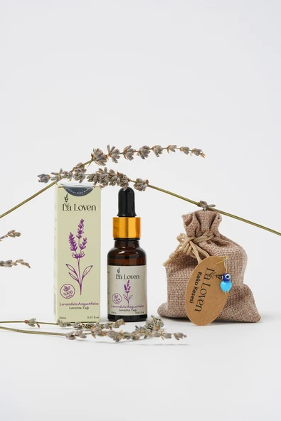 LaLoven Meditasyon İkilisi Lavanta Yağı ve Bordo Desenli Buhurdanlık %100 Doğal - 3