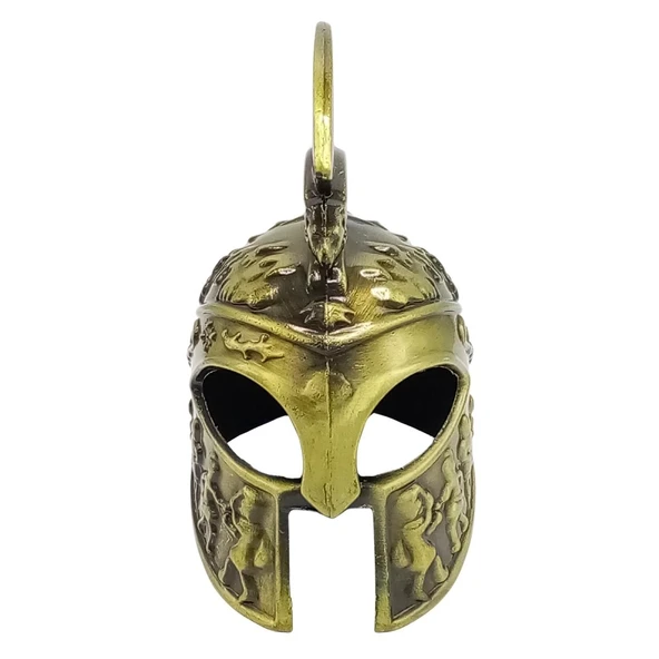 Metal Gold Leonidas Sparta Miğferi Biblo 10 cm - Resim 3