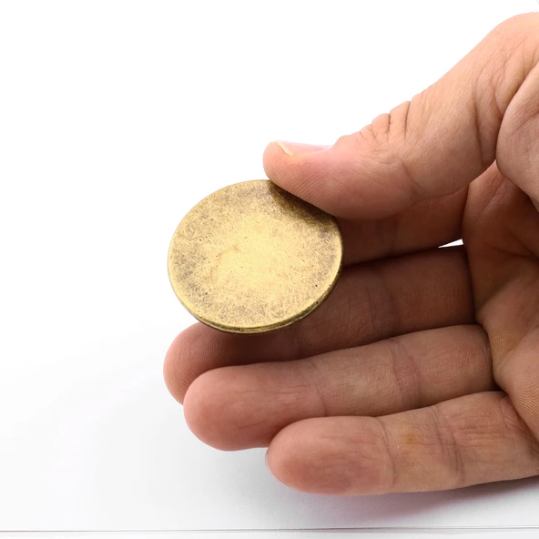 Tek Vidalı Düz Lüks Antik Sarı Düğme Metal Kulp Çekmece Mobilya Mutfak Dolabı Dolap Kulbu Kulplar - Resim 6