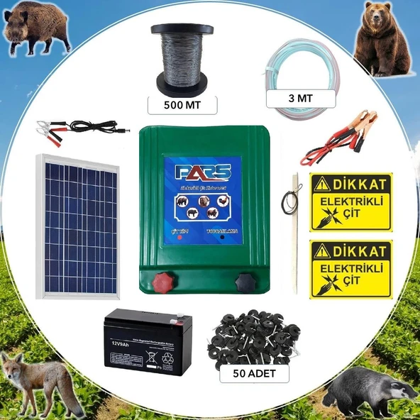 Elektrikli Sensörlü Galvaniz Tel Yaban Kovar Arıcı Profesyonel Set ürün görseli 1