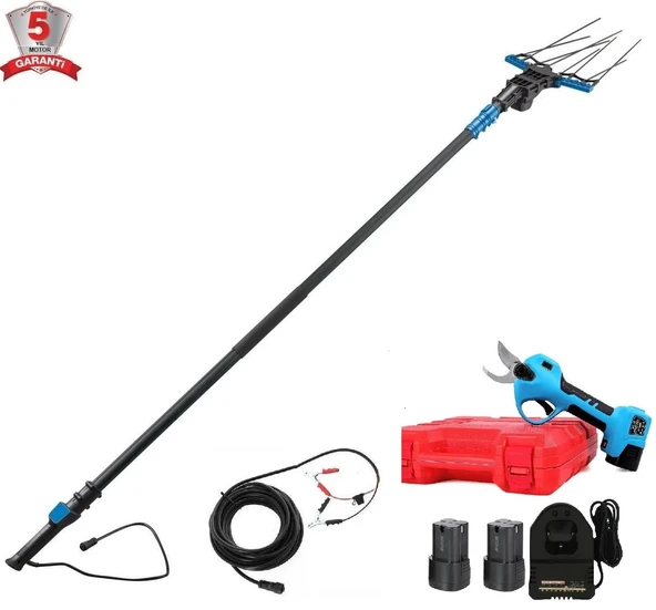 Pars Olive Expert Akülü Zeytin Hasat Makinası + SC8604 Akülü Budama Makası ürün görseli 1