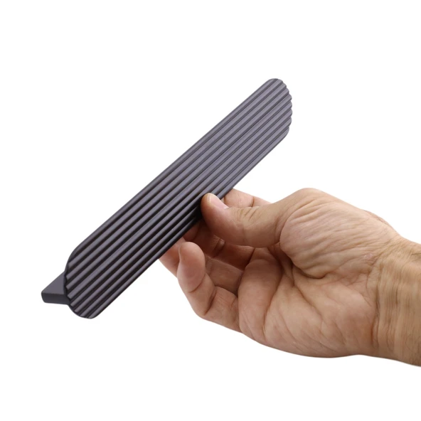 Teke Mat Siyah Metal Kulp 224 mm 22,4 cm  Mutfak Dolabı Kulbu Kulpu Mobilya Çekmece Dolap Kulpları - Resim 5