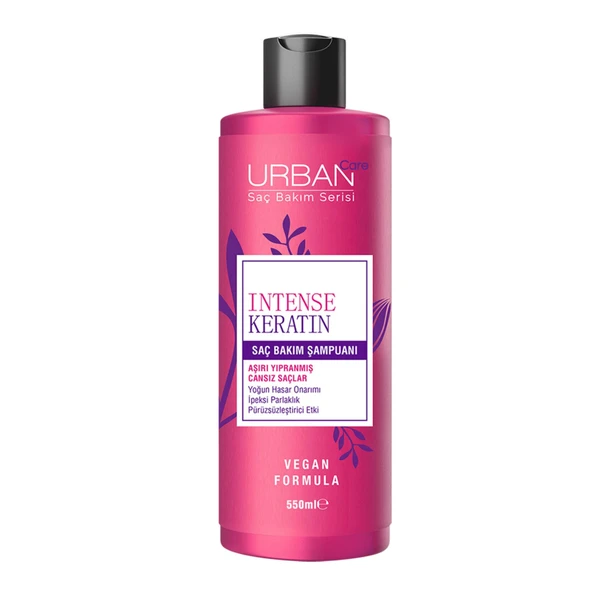 Urban Care Intense & Keratın Saç Bakım Şampuanı 550ml Aşırı Yıpranmış Cansız Saçlar İçin Yoğun Hasar Onarımı ürün görseli 1