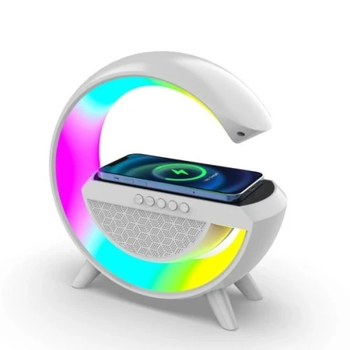 Kablosuz Şarj Standlı RGB Hoparlör - 1